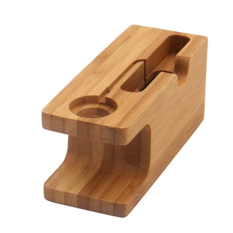 Charging Dock for Apple Watch Phone Stand Station Wood Base Charger Holder for Apple Watch IWatch IPhone Bamboo