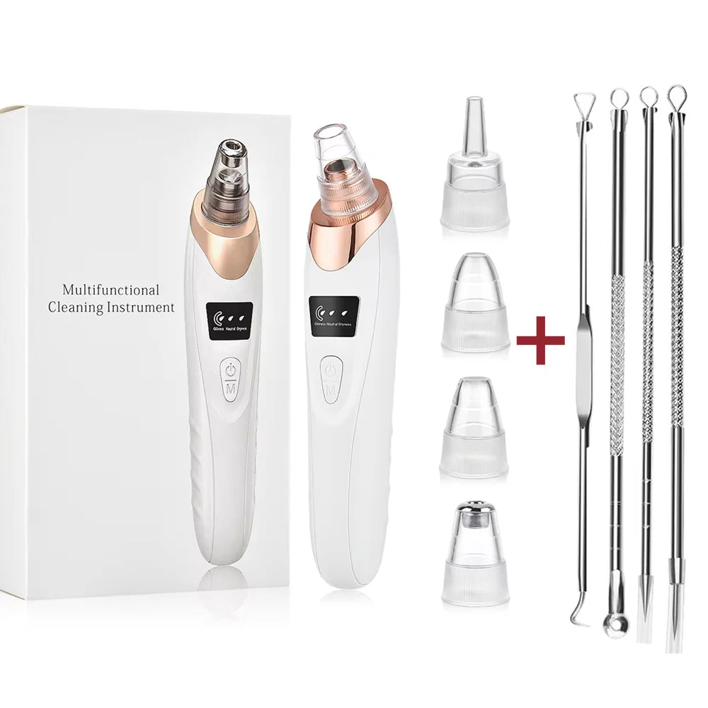 Blackhead Remover Face Deep Nose Cleaner T Zone Pore Acne Pimple Removal Vacuum Suction Facial Diamond Beauty Clean Skin Tool
