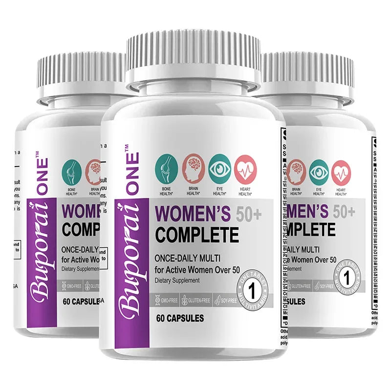 Women’s 50+ Complete Multivitamin - Supports Bone, Eye, Memory, Brain and Skin Health, Antioxidant, Promotes Metabolism
