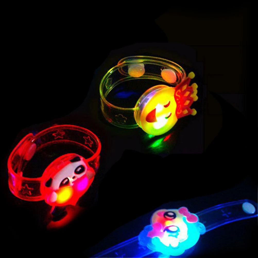1pcs Creative Cartoon Luminous Bracelets Watch Boys Girls Flash Wrist Band Glow In Dark Children's Day Birthday Jewelry Gifts