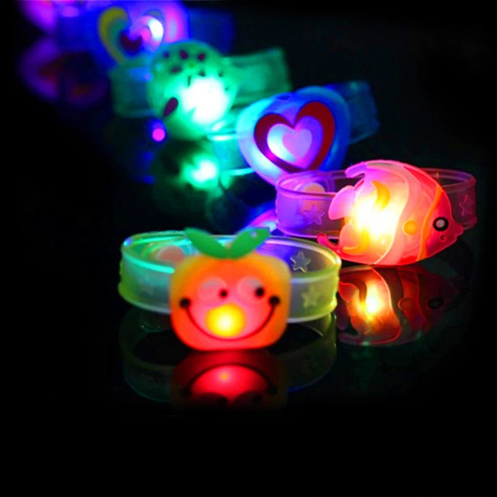 1pcs Creative Cartoon Luminous Bracelets Watch Boys Girls Flash Wrist Band Glow In Dark Children's Day Birthday Jewelry Gifts