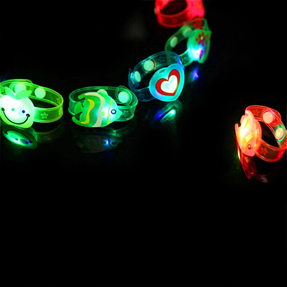 1pcs Creative Cartoon Luminous Bracelets Watch Boys Girls Flash Wrist Band Glow In Dark Children's Day Birthday Jewelry Gifts