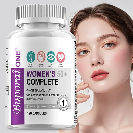 Women’s 50+ Complete Multivitamin - Supports Bone, Eye, Memory, Brain and Skin Health, Antioxidant, Promotes Metabolism
