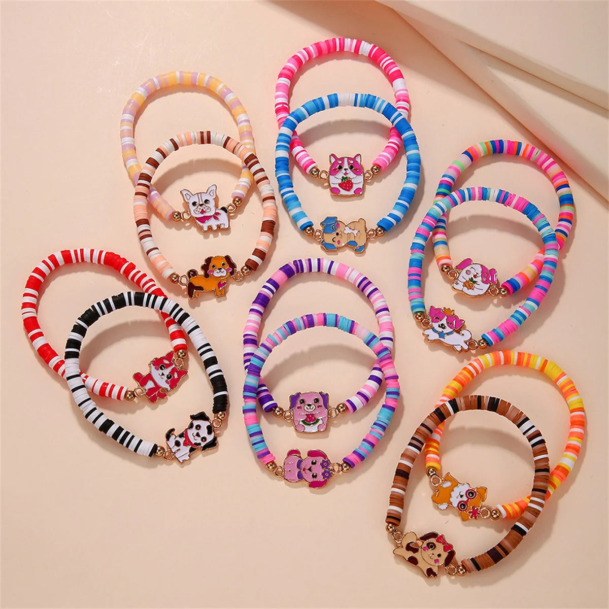 12Pcs Unicorn Girls Bracelet for Kids Jewelry Toddler Friendship Bracelets Toy Gift Classroom Reward Rainbow Party Favors